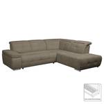 Ecksofa Gimli Webstoff Webstoff - Braun - Longchair davorstehend rechts - Keine Funktion