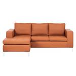 Ecksofa Giulia Echtleder Cognac - Longchair davorstehend links