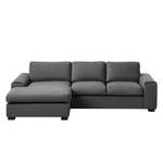 Ecksofa Glasco Webstoff Webstoff Osta: Anthrazit - Longchair davorstehend links