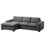 Ecksofa Glasco Webstoff Webstoff Osta: Anthrazit - Longchair davorstehend links