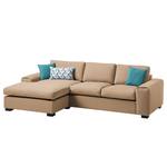 Ecksofa Glasco Webstoff Webstoff Osta: Cappuccino - Longchair davorstehend links