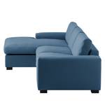 Ecksofa Glasco Webstoff Webstoff Osta: Dunkelblau - Longchair davorstehend links