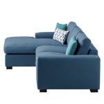 Ecksofa Glasco Webstoff Webstoff Osta: Dunkelblau - Longchair davorstehend links