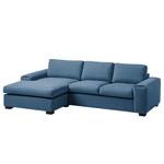 Ecksofa Glasco Webstoff Webstoff Osta: Dunkelblau - Longchair davorstehend links