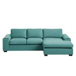 Ecksofa Glasco Webstoff Webstoff Osta: Petrol - Longchair davorstehend rechts