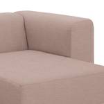 Ecksofa Graham Webstoff Stoff Dona: Beige-Rosa - Longchair davorstehend rechts