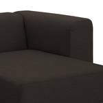 Ecksofa Graham Webstoff Stoff Mera: Braun-Grau - Longchair davorstehend rechts