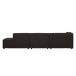 Ecksofa Graham Webstoff Stoff Mera: Braun-Grau - Longchair davorstehend links