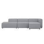 Ecksofa Graham Webstoff Stoff Dona: Grau - Longchair davorstehend rechts