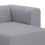 Canapé d'angle Graham Tissu - Tissu Dona : Gris - Méridienne courte à droite (vue de face)