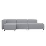 Ecksofa Graham Webstoff Stoff Dona: Grau - Longchair davorstehend links