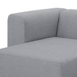 Canapé d'angle Graham Tissu - Tissu Dona : Gris - Méridienne courte à gauche (vue de face)