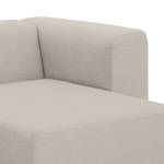 Ecksofa Graham Webstoff Stoff Mera: Hellbeige - Longchair davorstehend rechts