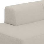 Ecksofa Graham Webstoff Stoff Mera: Hellbeige - Longchair davorstehend rechts