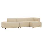 Ecksofa Graham Webstoff Stoff Dona: Hellbeige - Longchair davorstehend rechts