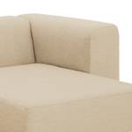 Ecksofa Graham Webstoff Stoff Dona: Hellbeige - Longchair davorstehend rechts