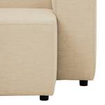 Ecksofa Graham Webstoff Stoff Dona: Hellbeige - Longchair davorstehend rechts