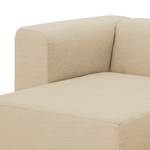 Canapé d'angle Graham Tissu - Tissu Dona : Beige clair - Méridienne courte à gauche (vue de face)