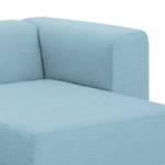 Ecksofa Graham Webstoff Stoff Mera: Hellblau - Longchair davorstehend rechts