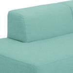 Canapé d'angle Graham Tissu - Tissu Dona : Vert menthe - Méridienne courte à droite (vue de face)
