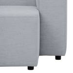 Ecksofa Graham Webstoff Stoff Dona: Silber - Longchair davorstehend rechts