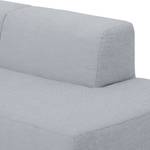 Canapé d'angle Graham Tissu - Tissu Dona : Argenté - Méridienne courte à gauche (vue de face)