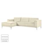 Ecksofa Grapefield Webstoff Beige - Longchair davorstehend links