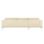 Ecksofa Grapefield Webstoff Creme - Longchair davorstehend links