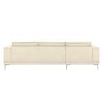 Ecksofa Grapefield Webstoff Ivory - Longchair davorstehend links