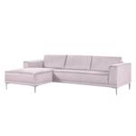 Ecksofa Grapefield Webstoff Flieder - Longchair davorstehend links