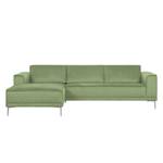 Ecksofa Grapefield Webstoff Khaki - Longchair davorstehend links