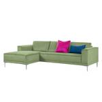 Ecksofa Grapefield Webstoff Khaki - Longchair davorstehend links