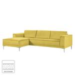 Ecksofa Grapefield Webstoff Lemon - Longchair davorstehend links