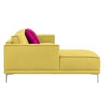 Ecksofa Grapefield Webstoff Lemon - Longchair davorstehend links