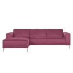 Ecksofa Grapefield Webstoff Lipstick Pink - Longchair davorstehend links