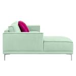 Ecksofa Grapefield Webstoff Mint - Longchair davorstehend links