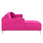 Ecksofa Grapefield Webstoff Pink - Longchair davorstehend links