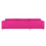 Ecksofa Grapefield Webstoff Pink - Longchair davorstehend links