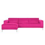 Ecksofa Grapefield Webstoff Pink - Longchair davorstehend links