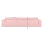 Ecksofa Grapefield Webstoff Rosa - Longchair davorstehend links