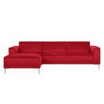 Ecksofa Grapefield Webstoff Rot - Longchair davorstehend links