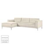 Ecksofa Grapefield Webstoff Sand - Longchair davorstehend links