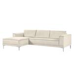 Ecksofa Grapefield Webstoff Sand - Longchair davorstehend links