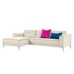 Ecksofa Grapefield Webstoff Sand - Longchair davorstehend links