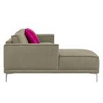 Ecksofa Grapefield Webstoff Taupe - Longchair davorstehend links