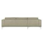 Ecksofa Grapefield Webstoff Warmes Beige - Longchair davorstehend links