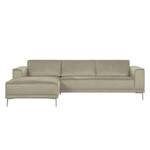 Hoekbank Grapefield geweven stof - Warm beige - Longchair vooraanzicht links