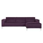 Ecksofa Grapefield Webstoff Aubergine - Longchair davorstehend rechts