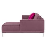 Ecksofa Grapefield Webstoff Beere - Longchair davorstehend rechts