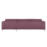 Ecksofa Grapefield Webstoff Beere - Longchair davorstehend rechts